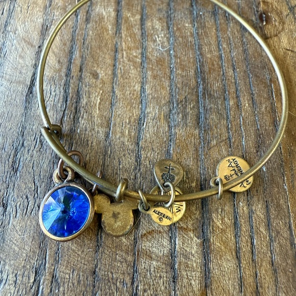 Alex and Ani Jewelry - Alex and Ani Gold Charm Disney Bracelet with Blue Crystal